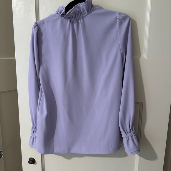 J. Crew lavender blouse with ruffle collar and sleeves - size XXS - Picture 2 of 4